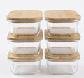Lunch box en verre sous vide et boîte de conservation micro-onde en verre borosilicate très résistant. Alternative écologique au tupperware classique, cette boîte hermétique possède un couvercle en bambou naturel et silicone étanche."