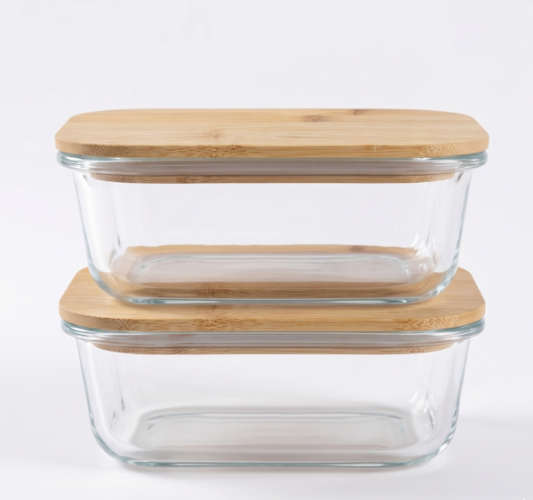 
Détail du couvercle en bambou certifié avec joint d étanchéité amovible

Verre borosilicate haute résistance thermique pour passage au four et micro ondes

Matériaux naturels et durables pour une lunch box zéro déchet sans plastique

Fermeture hermétique sécurisée pour transport de plats en sauce sans fuite
